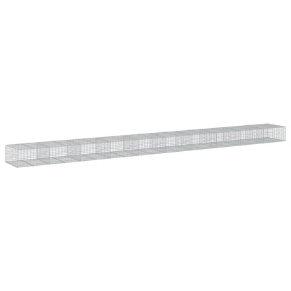 Gabionkurv Med Cover 1000x100x50 Cm Galvaniseret Jern - Billede 2