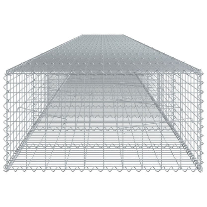 Gabionkurv Med Cover 1000x100x50 Cm Galvaniseret Jern - Billede 4