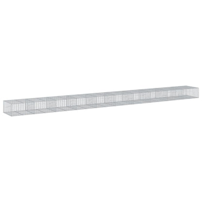 Gabionkurv Med Cover 1000x100x50 Cm Galvaniseret Jern - Billede 5