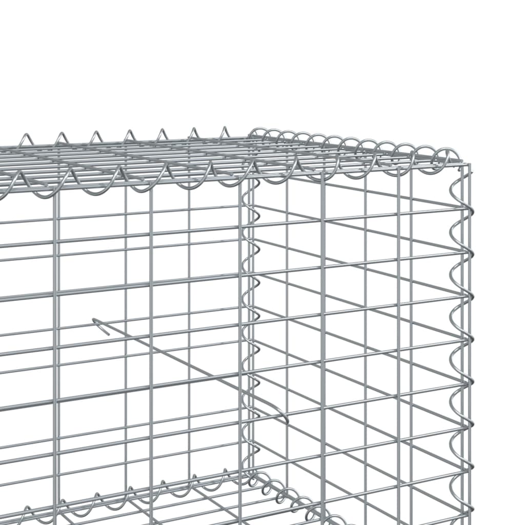 Gabionkurv Med Cover 1000x100x50 Cm Galvaniseret Jern - Billede 6
