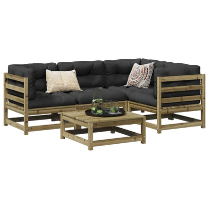 Sofasæt Til Haven 5 Dele Massivt Fyrretræ