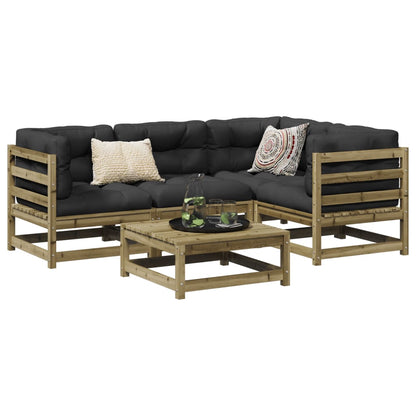 Sofasæt Til Haven 5 Dele Massivt Fyrretræ