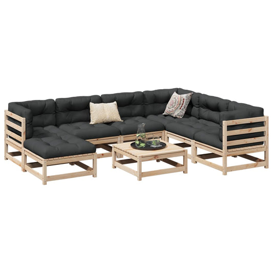 Sofasæt Til Haven 8 Dele Massivt Fyrretræ