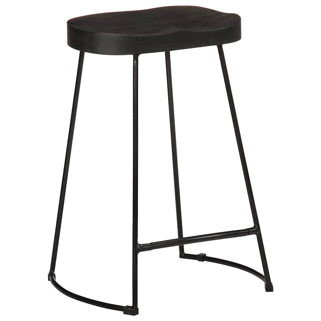 Barstole 2 Stk. 45x40x62 Cm Massivt Mangotræ - Billede 11