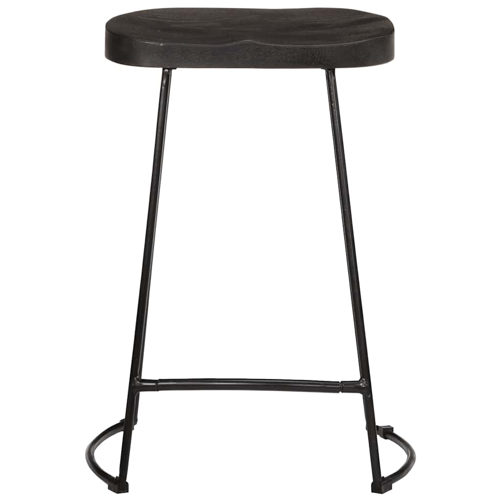 Barstole 2 Stk. 45x40x62 Cm Massivt Mangotræ - Billede 2