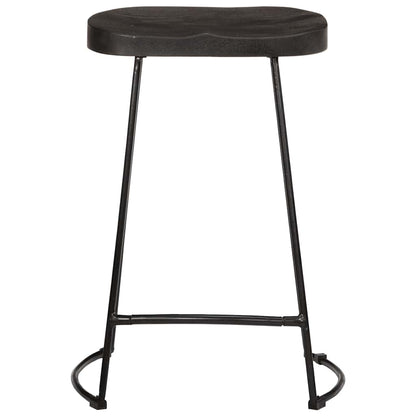 Barstole 2 Stk. 45x40x62 Cm Massivt Mangotræ - Billede 2