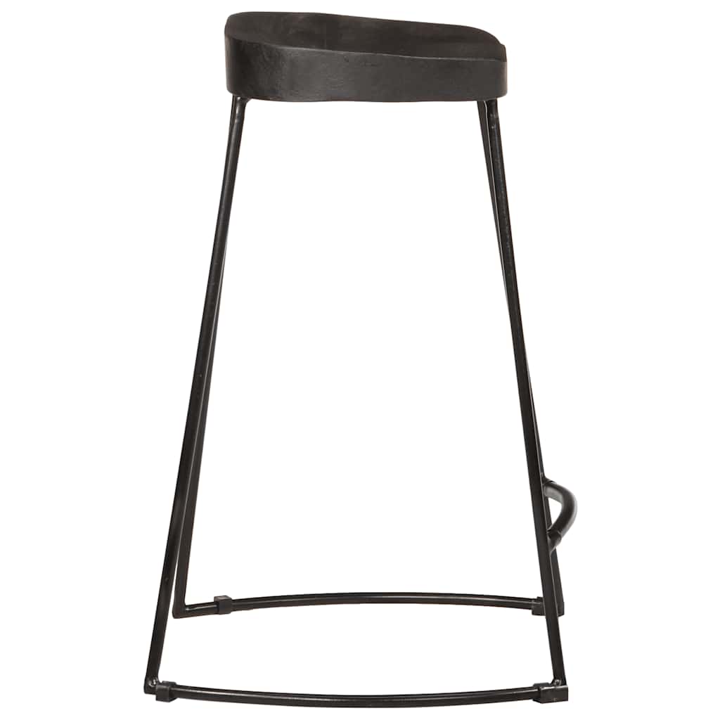 Barstole 2 Stk. 45x40x62 Cm Massivt Mangotræ - Billede 3