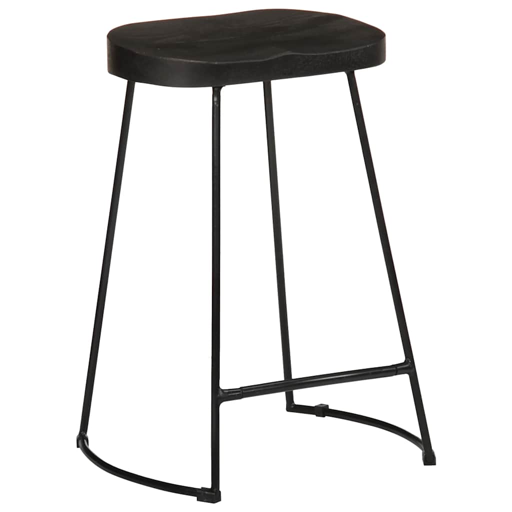 Barstole 2 Stk. 45x40x62 Cm Massivt Mangotræ - Billede 9