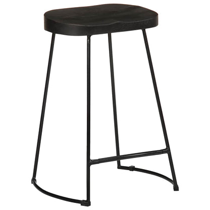Barstole 2 Stk. 45x40x62 Cm Massivt Mangotræ - Billede 9
