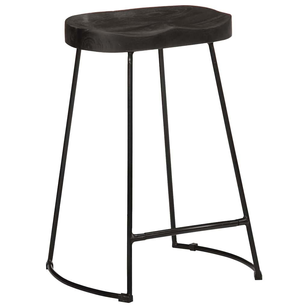 Barstole 2 Stk. 45x40x62 Cm Massivt Mangotræ - Billede 10