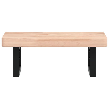 Badeværelseshylde Stål Og Massivt Bøgetræ