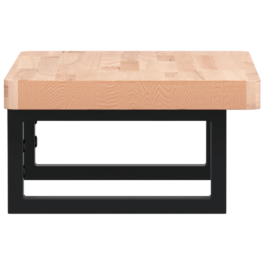 Badeværelseshylde Stål Og Massivt Bøgetræ