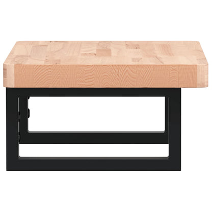 Badeværelseshylde Stål Og Massivt Bøgetræ