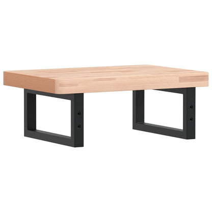 Badeværelseshylde Stål Og Massivt Bøgetræ