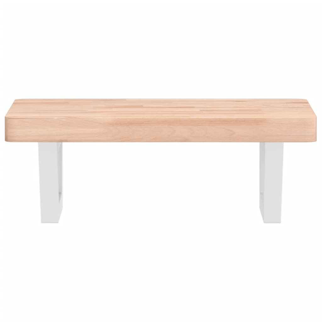 Badeværelseshylde Stål Og Massivt Bøgetræ