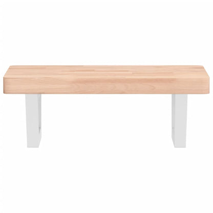 Badeværelseshylde Stål Og Massivt Bøgetræ