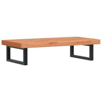 Badeværelseshylde Stål Og Massivt Bøgetræ Mørkebrun Og Sort