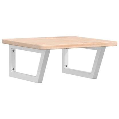 Badeværelseshylde Stål Og Massivt Egetræ