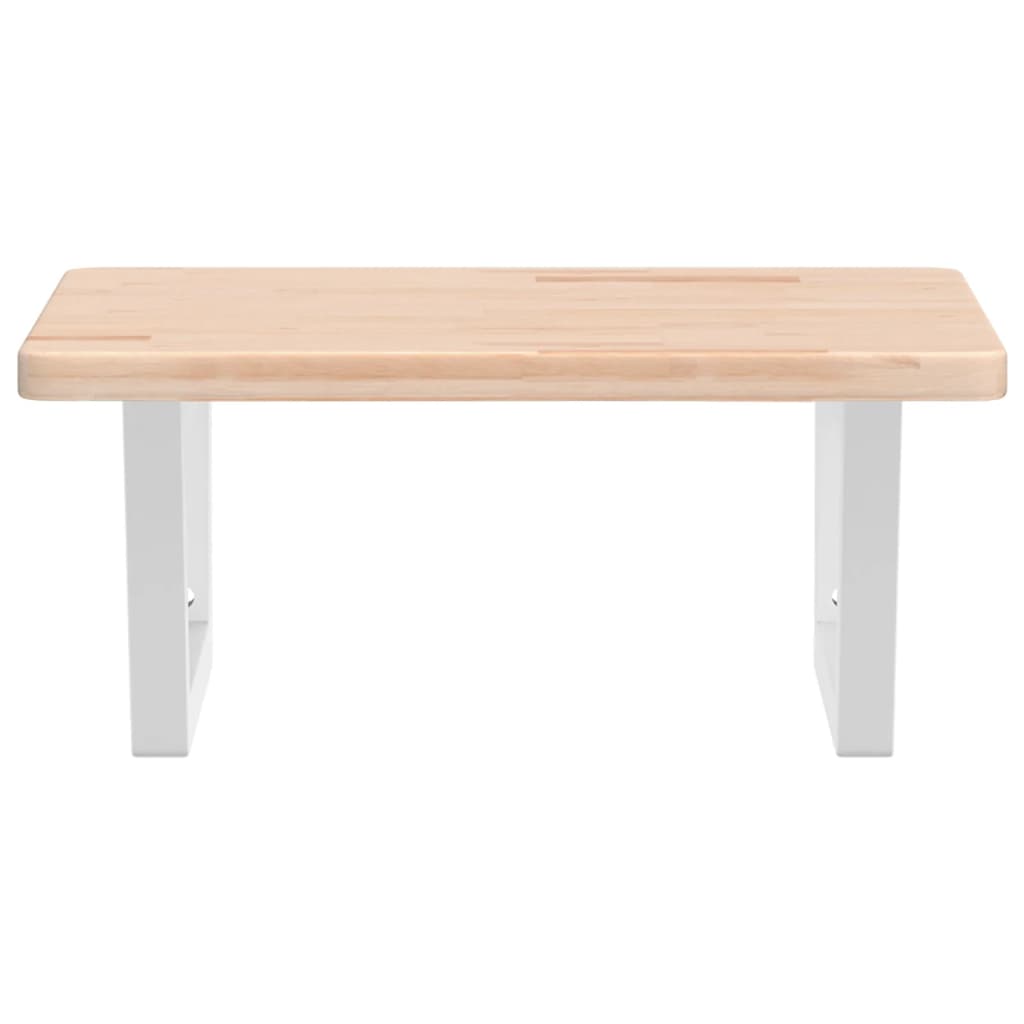 Badeværelseshylde Stål Og Massivt Egetræ