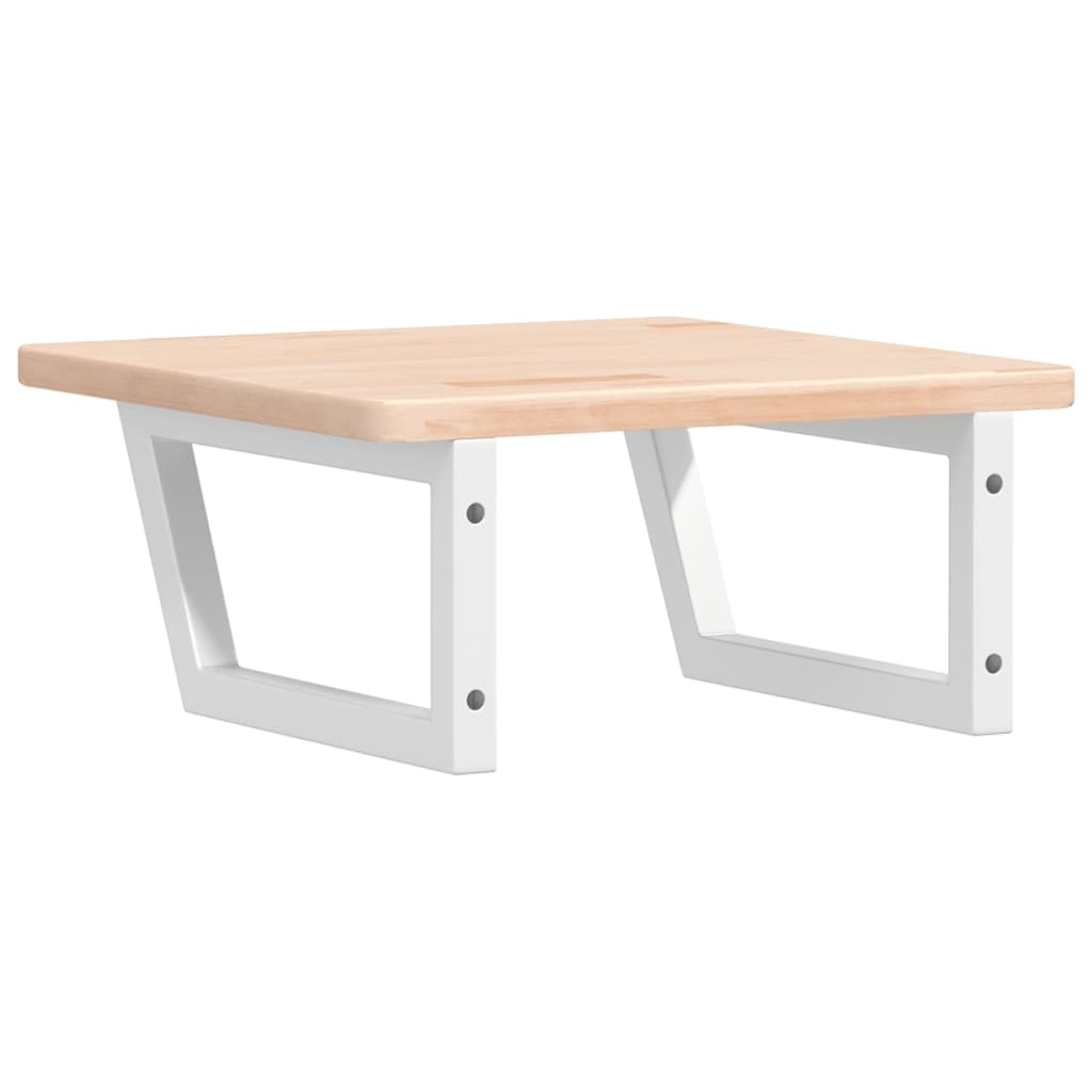 Badeværelseshylde Stål Og Massivt Egetræ