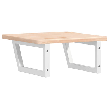 Badeværelseshylde Stål Og Massivt Egetræ