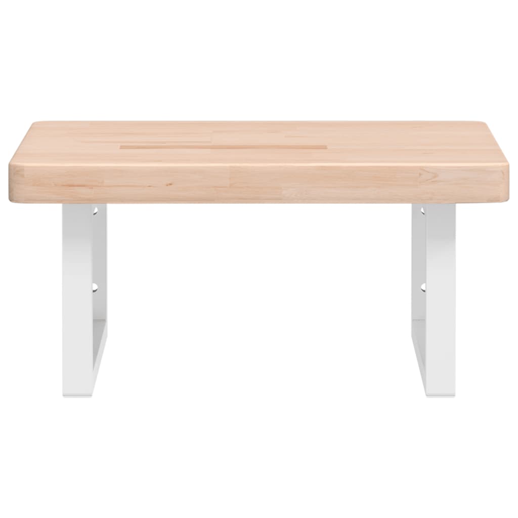 Badeværelseshylde Stål Og Massivt Egetræ