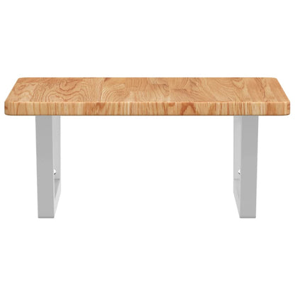 Badeværelseshylde Stål Og Massivt Egetræ