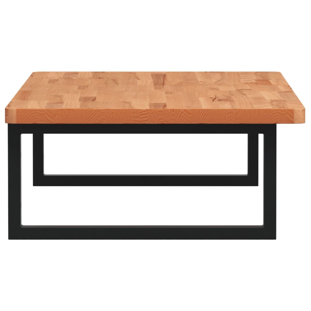 Badeværelseshylde Stål Og Massivt Bøgetræ Mørkebrun Og Sort