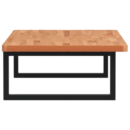 Badeværelseshylde Stål Og Massivt Bøgetræ Mørkebrun Og Sort