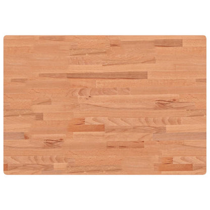 Badeværelseshylde Stål Og Massivt Bøgetræ Sort