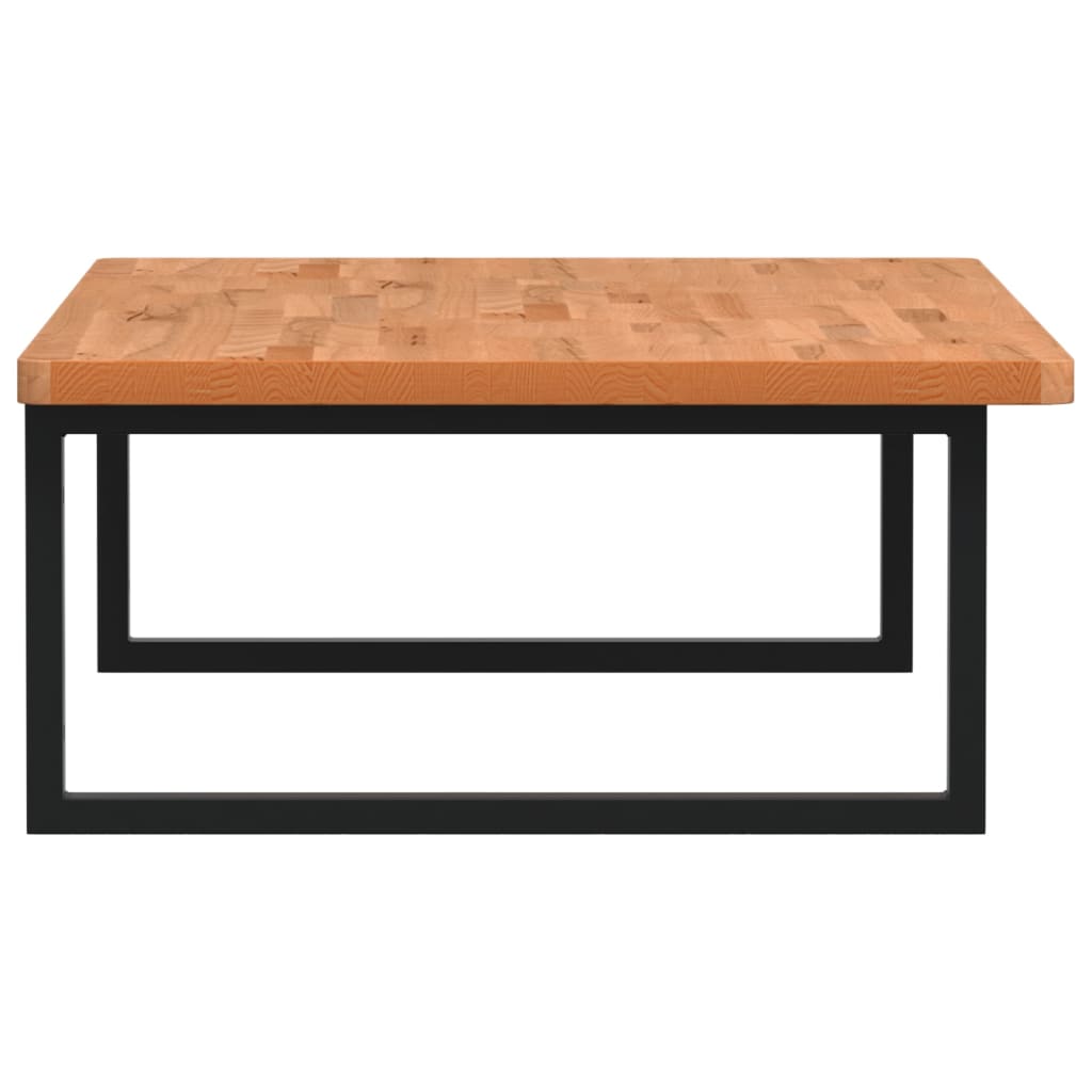 Badeværelseshylde Stål Og Massivt Bøgetræ Mørkebrun Og Sort