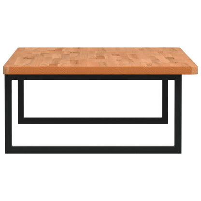 Badeværelseshylde Stål Og Massivt Bøgetræ Mørkebrun Og Sort