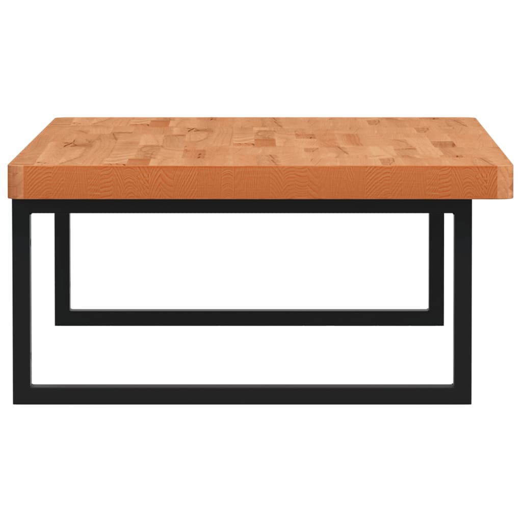 Badeværelseshylde Stål Og Massivt Bøgetræ Mørkebrun Og Sort