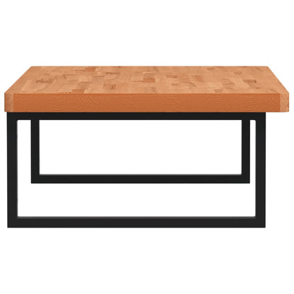 Badeværelseshylde Stål Og Massivt Bøgetræ Mørkebrun Og Sort