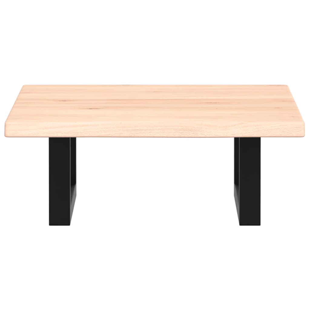 Badeværelseshylde Stål Og Massivt Egetræ Brun Og Sort