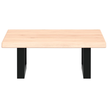 Badeværelseshylde Stål Og Massivt Egetræ Brun Og Sort