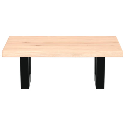 Badeværelseshylde Stål Og Massivt Egetræ Brun Og Sort