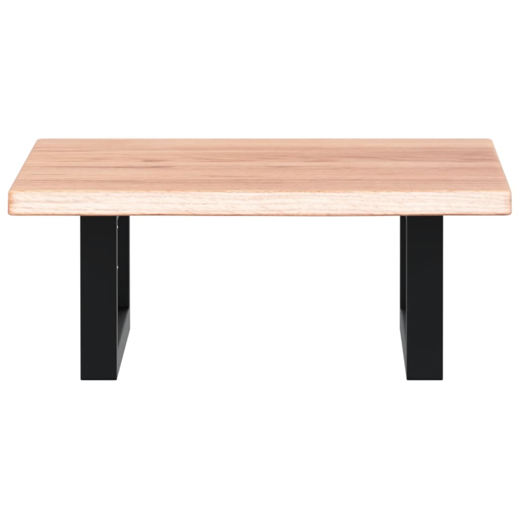 Badeværelseshylde Stål Og Massivt Egetræ Lysebrun Og Sort