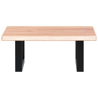 Badeværelseshylde Stål Og Massivt Egetræ Lysebrun Og Sort