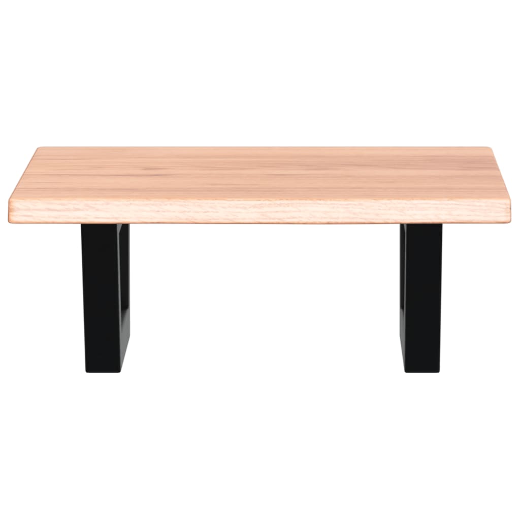 Badeværelseshylde Stål Og Massivt Egetræ Lysebrun Og Sort