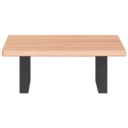 Badeværelseshylde Stål Og Massivt Egetræ Lysebrun Og Sort