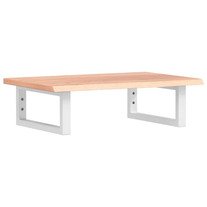 Badeværelseshylde Stål Og Massivt Egetræ Lysebrun Og Hvid