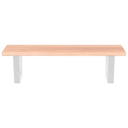 Badeværelseshylde Stål Og Massivt Egetræ Lysebrun Og Hvid