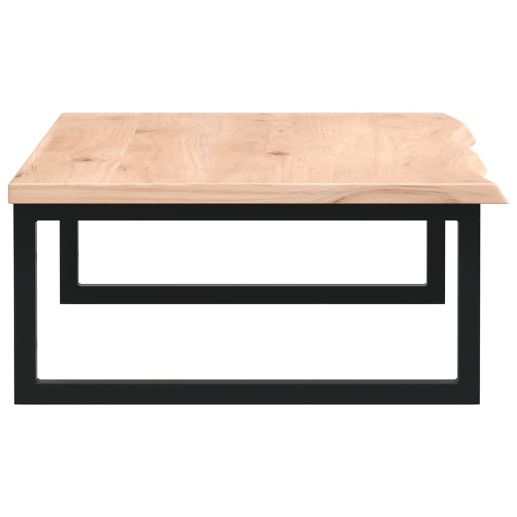 Badeværelseshylde Stål Og Massivt Egetræ Brun Og Sort