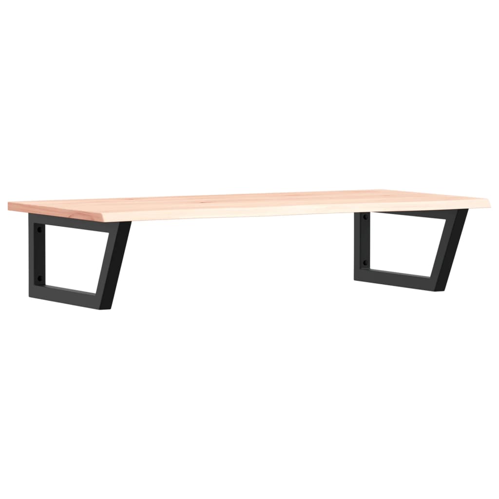 Badeværelseshylde Stål Og Massivt Egetræ Brun Og Sort