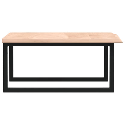 Badeværelseshylde Stål Og Massivt Egetræ Brun Og Sort