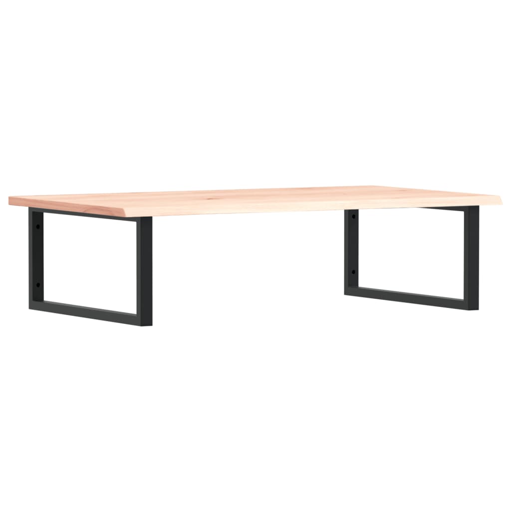 Badeværelseshylde Stål Og Massivt Egetræ Brun Og Sort