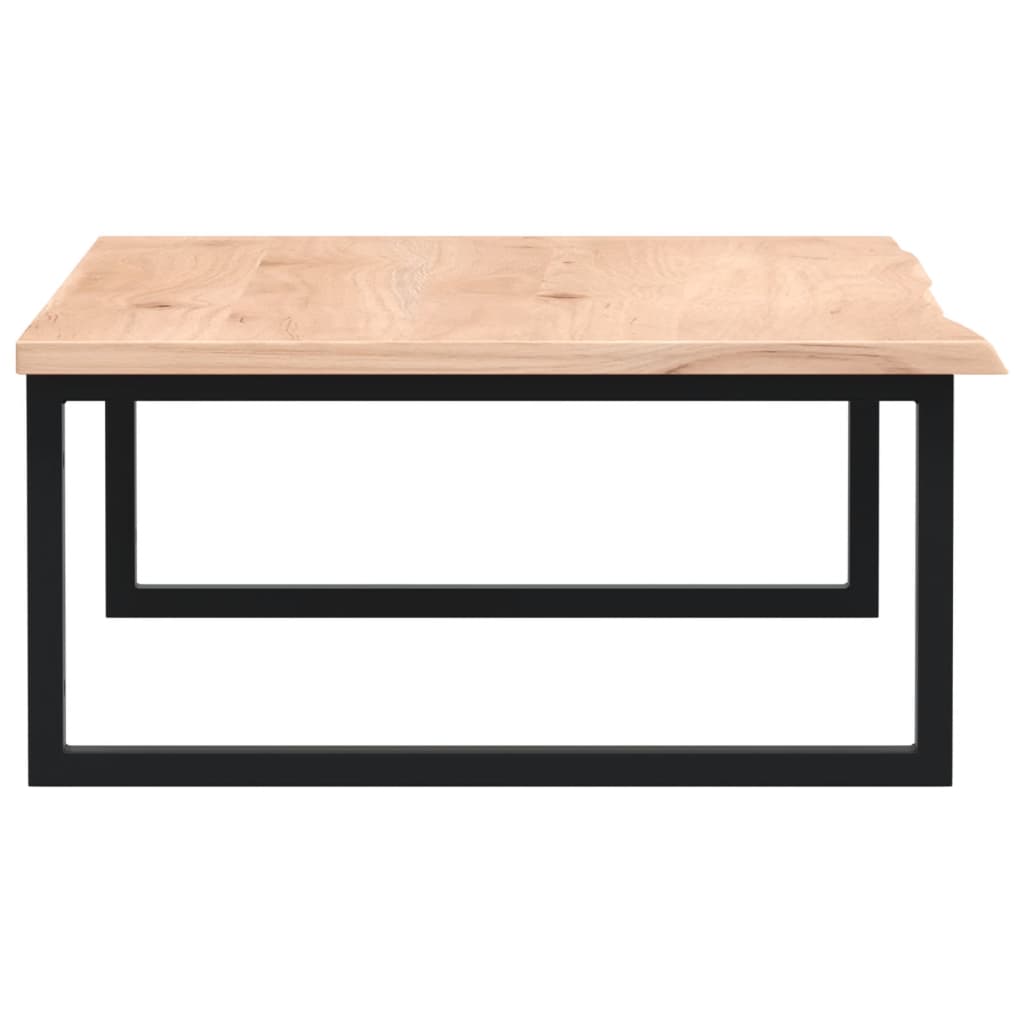 Badeværelseshylde Stål Og Massivt Egetræ Brun Og Sort