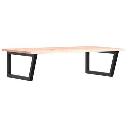 Badeværelseshylde Stål Og Massivt Egetræ Brun Og Sort