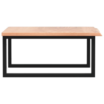 Badeværelseshylde Stål Og Massivt Egetræ Lysebrun Og Sort